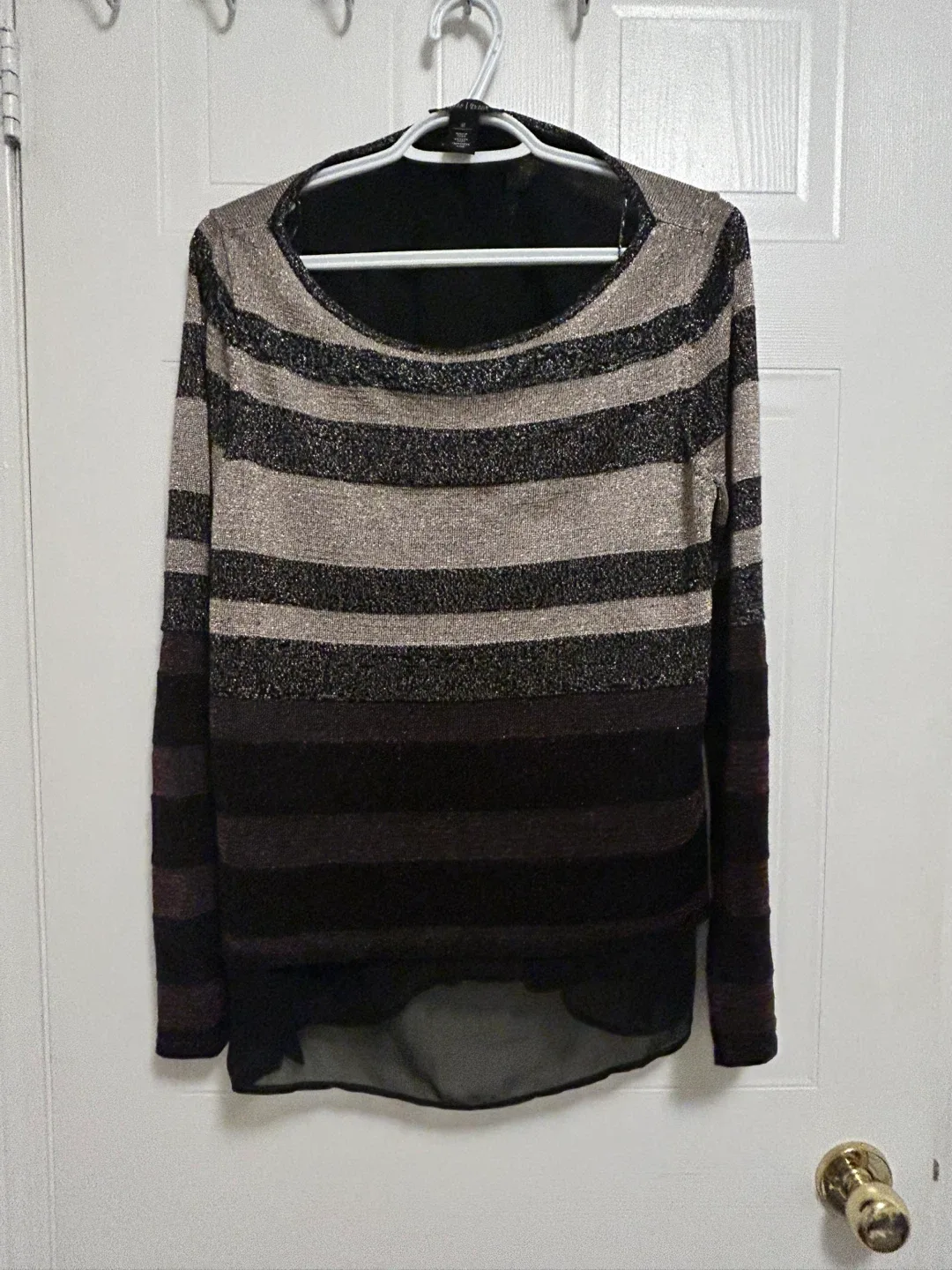 White House Black Market Striped Top - Size M