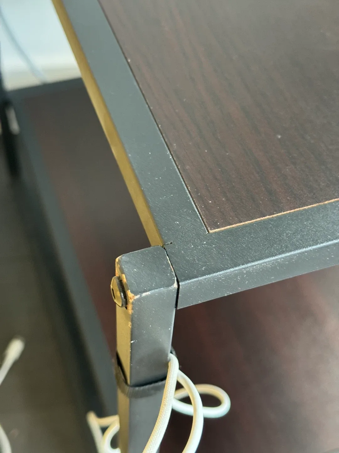 Side table- Black Metal & Wood image indicator(2)