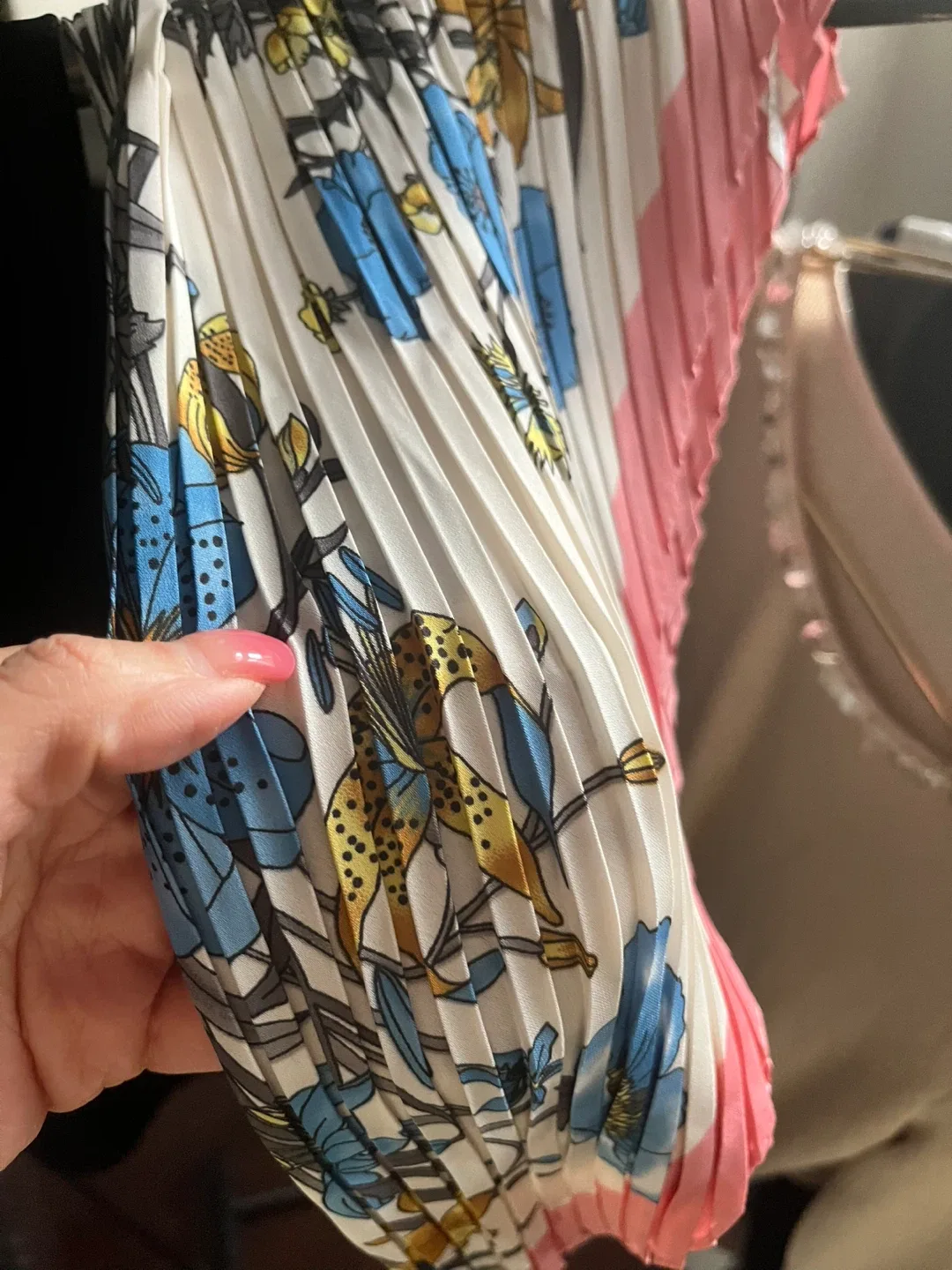 Floral Pleated Skirt