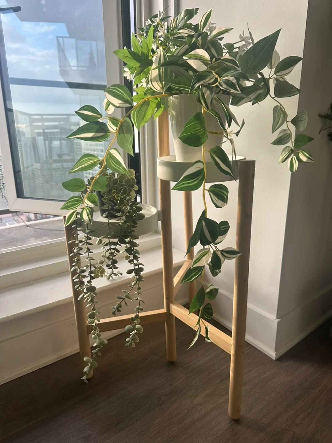 IKEA Artificial Potted Plant & Plant Stand