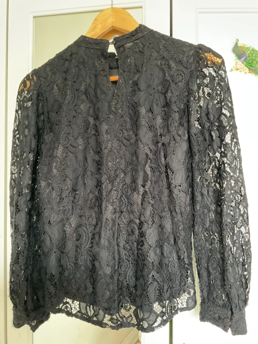 Black Lace Long Sleeve Top image indicator(2)