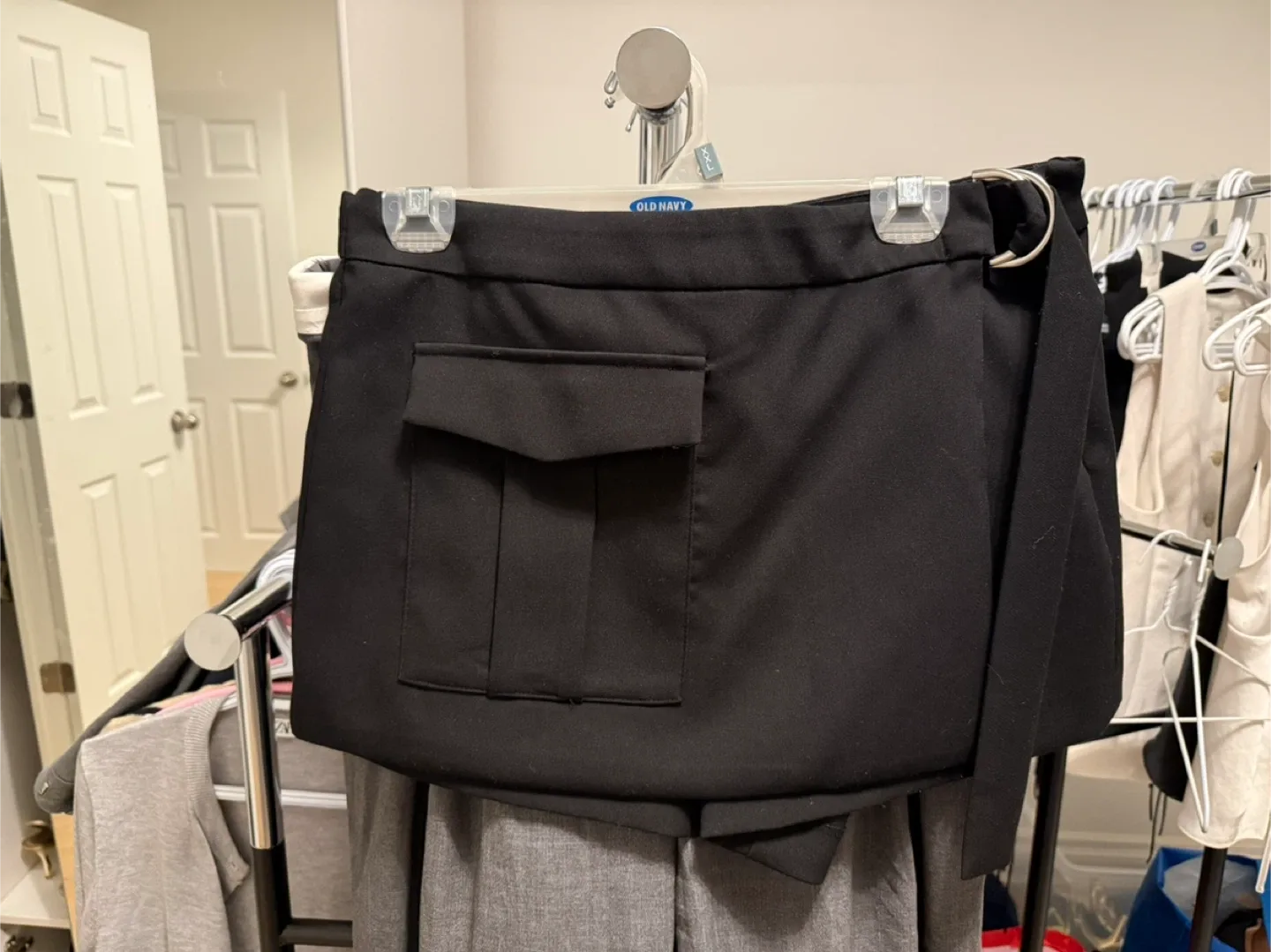 Zara Black Wrap Skort