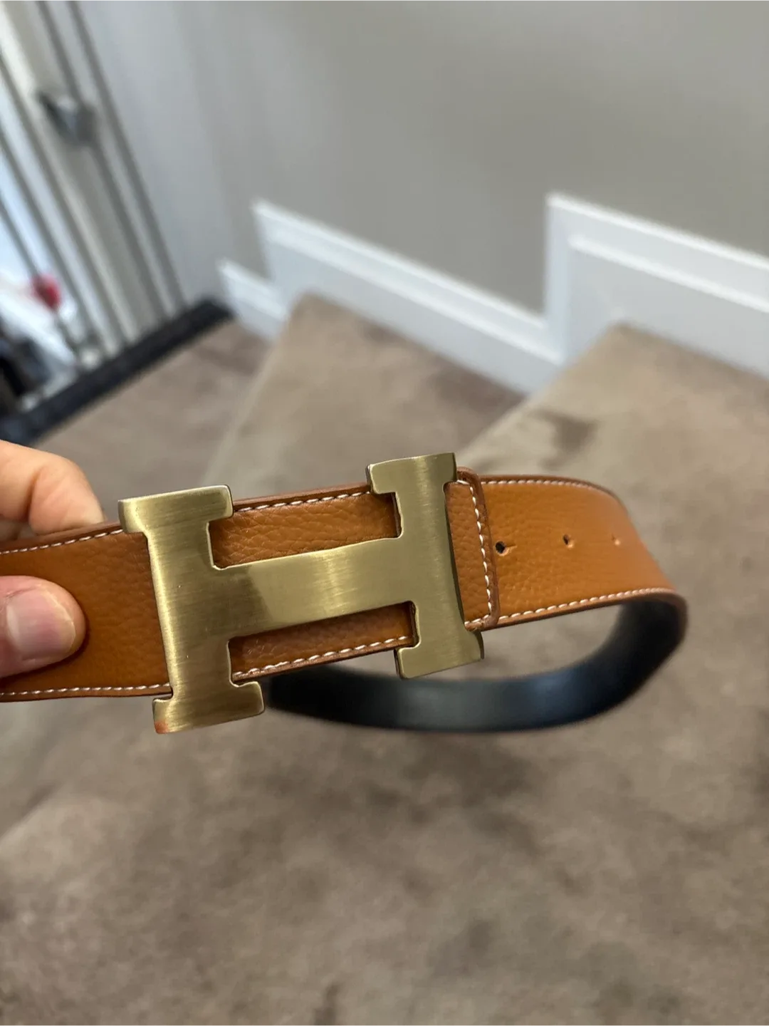 Designer-style H Buckle Belt - Pickup for Friday