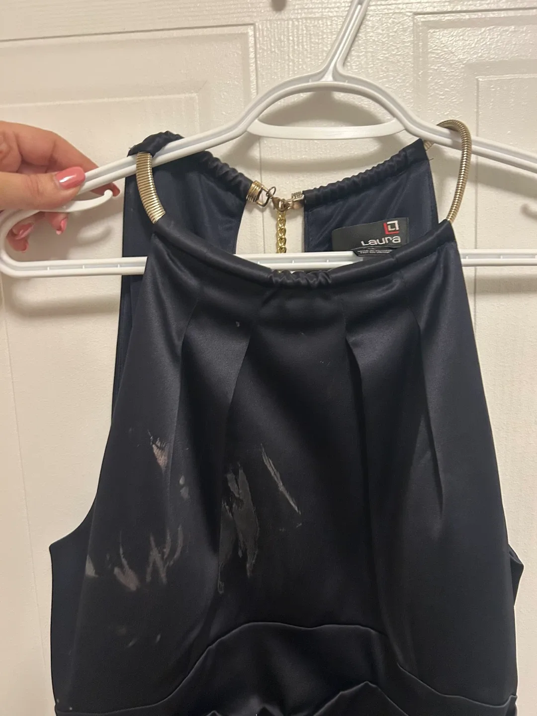 Laura Navy Blue  Dress - Size 14