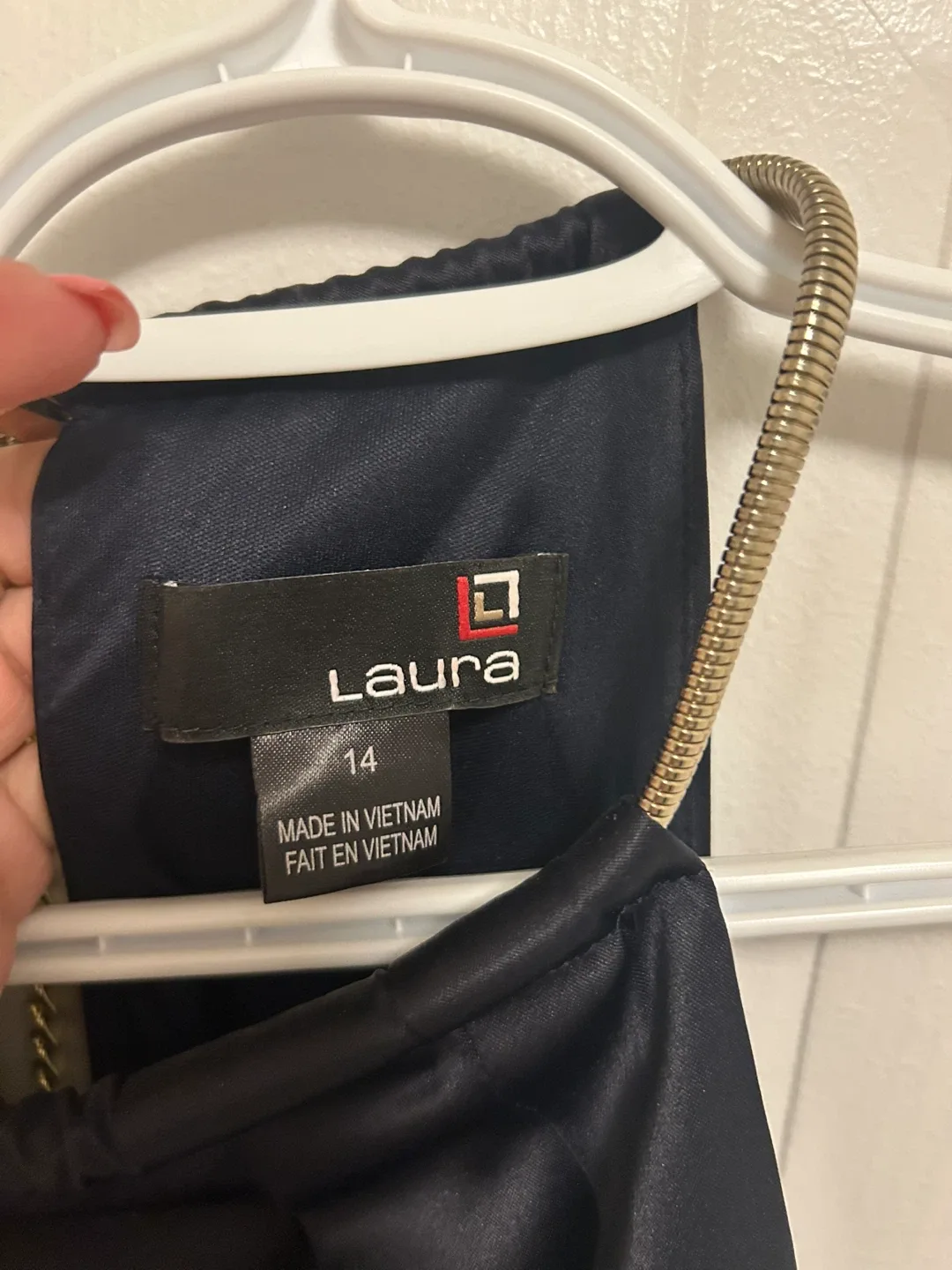 Laura Navy Blue  Dress - Size 14 image indicator(5)