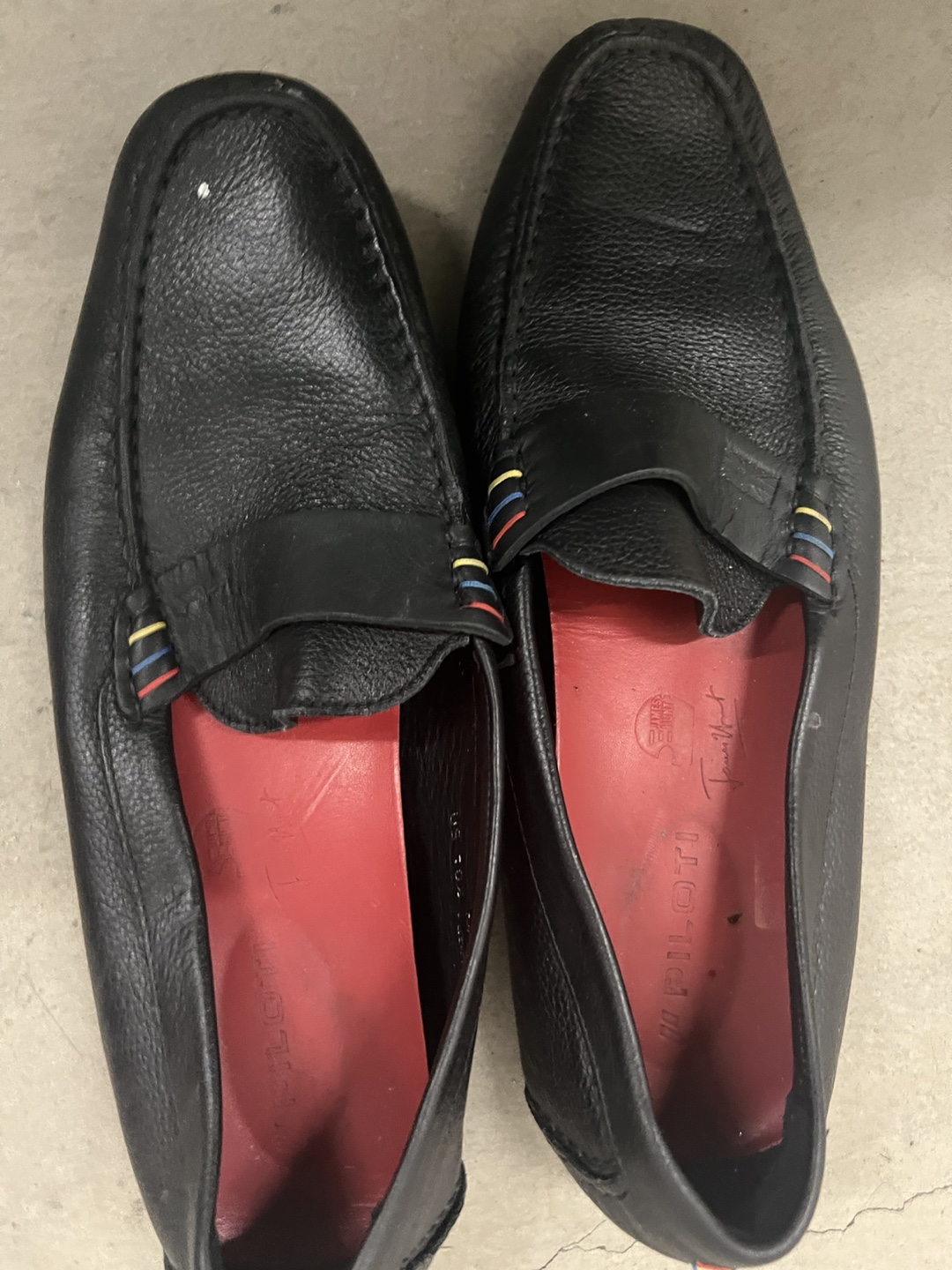Tommy Hilfiger Black Leather Loafers US 10.5