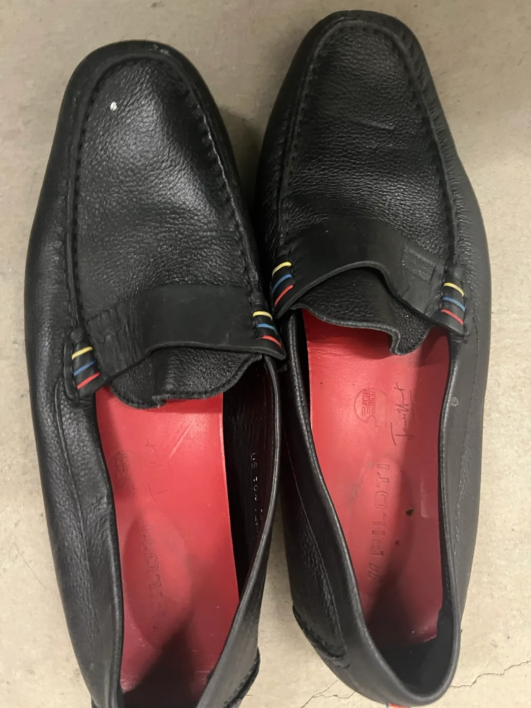 Tommy Hilfiger Black Leather Loafers US 10.5