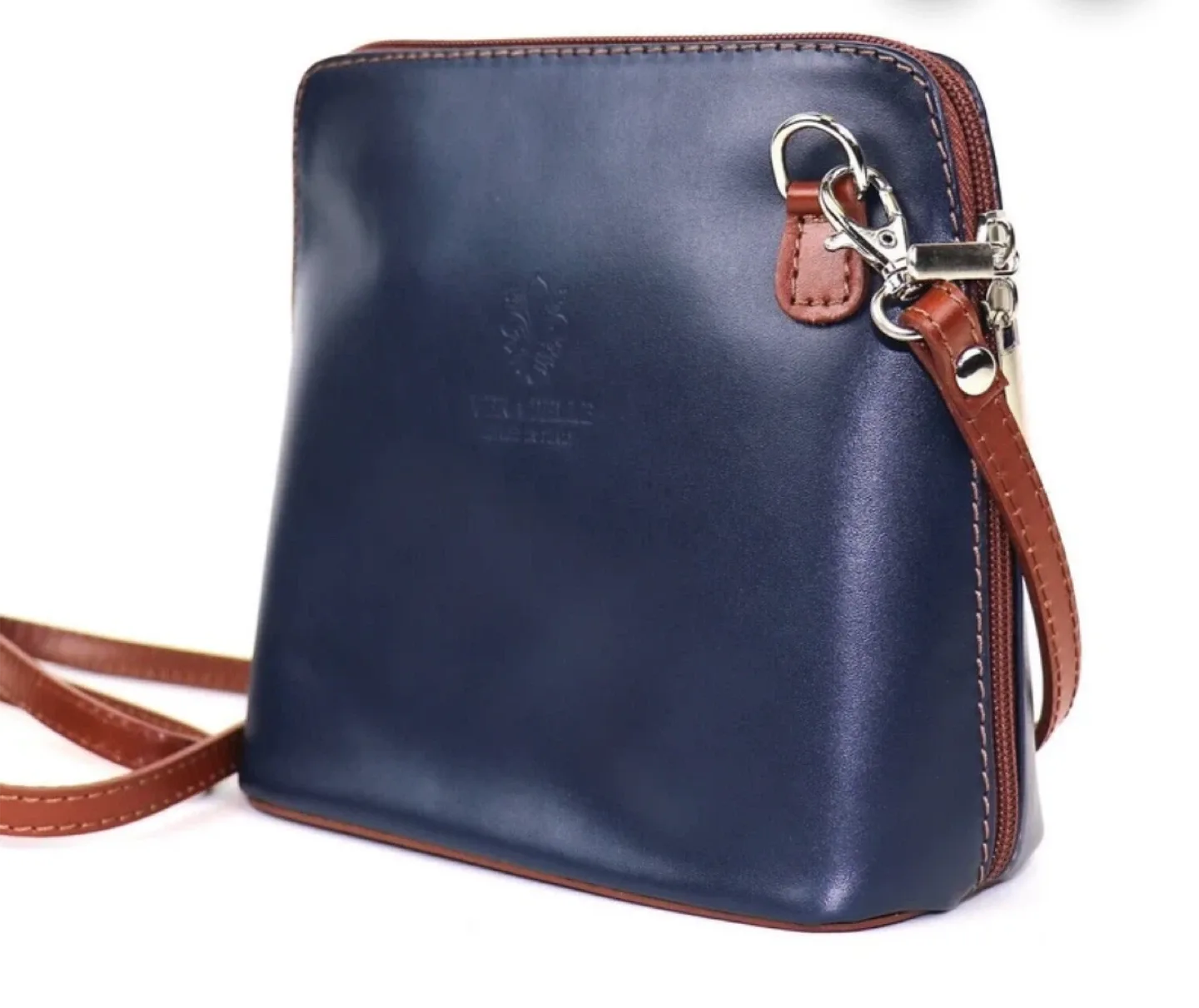 Vintage Vera Pelle Leather Crossbody Bag