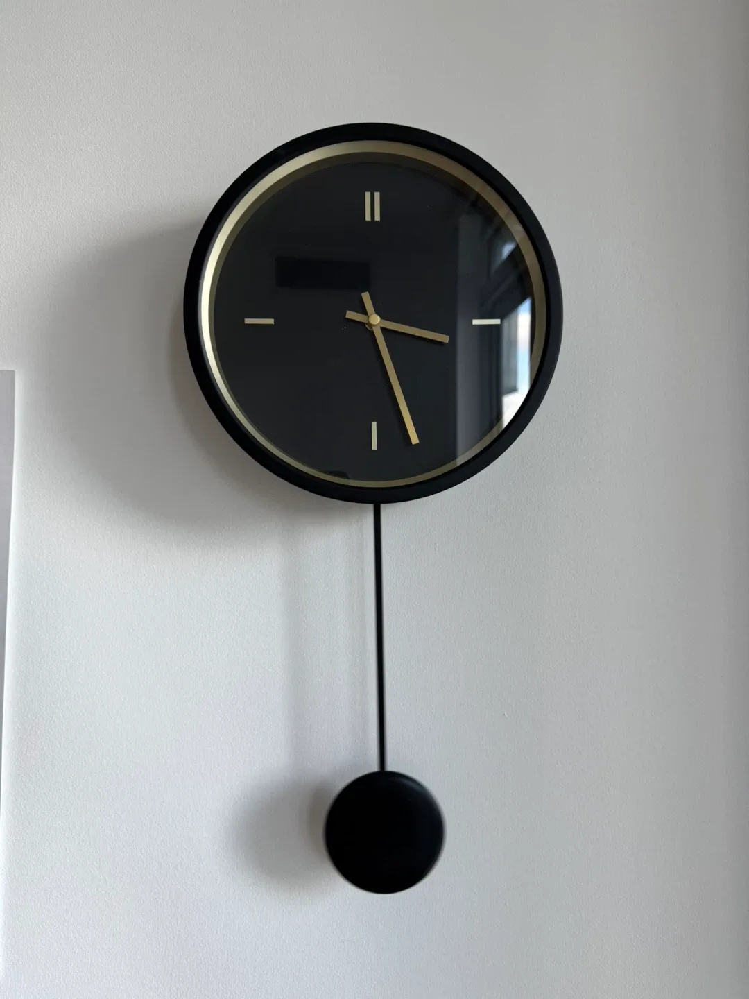 Black Pendulum Wall Clock