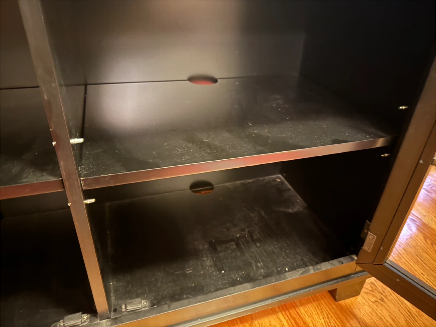 Black TV Stand Cabinet - Used - photo 4