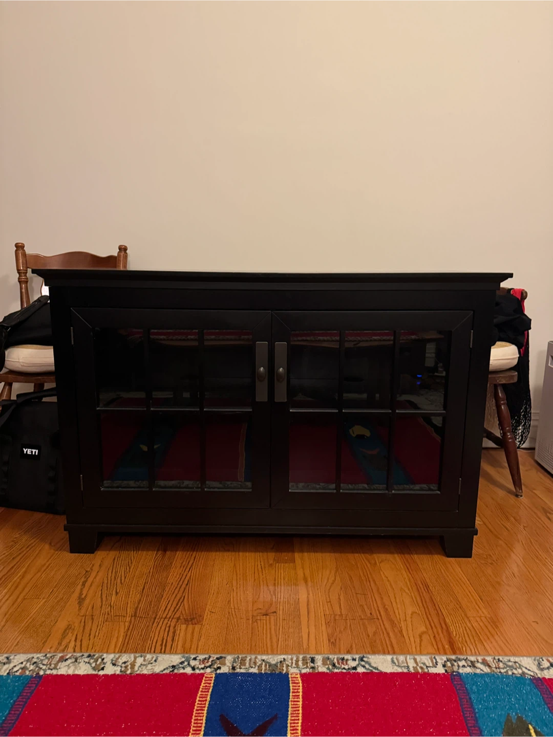 Black TV Stand Cabinet - Used