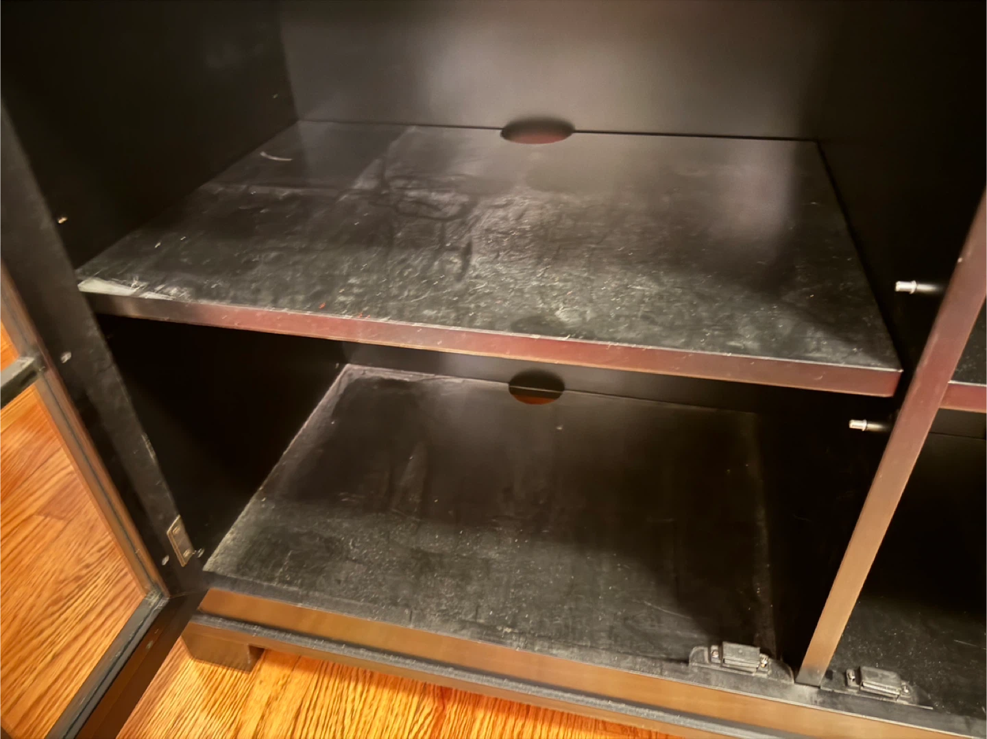 Black TV Stand Cabinet - Used - photo 3