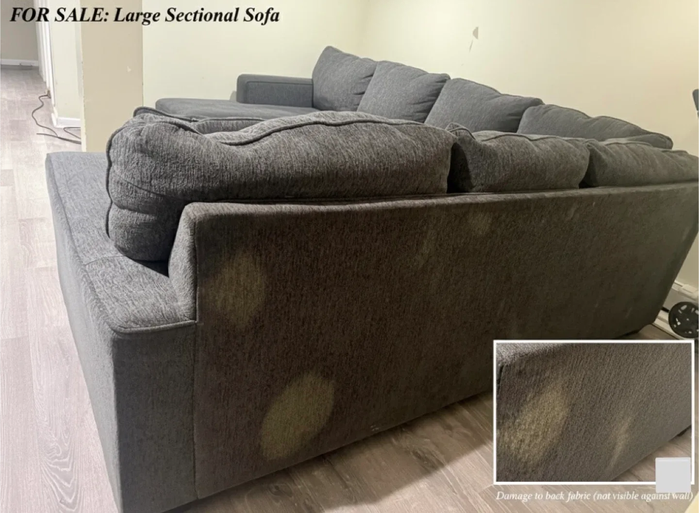 Large Gray Sectional Sofa