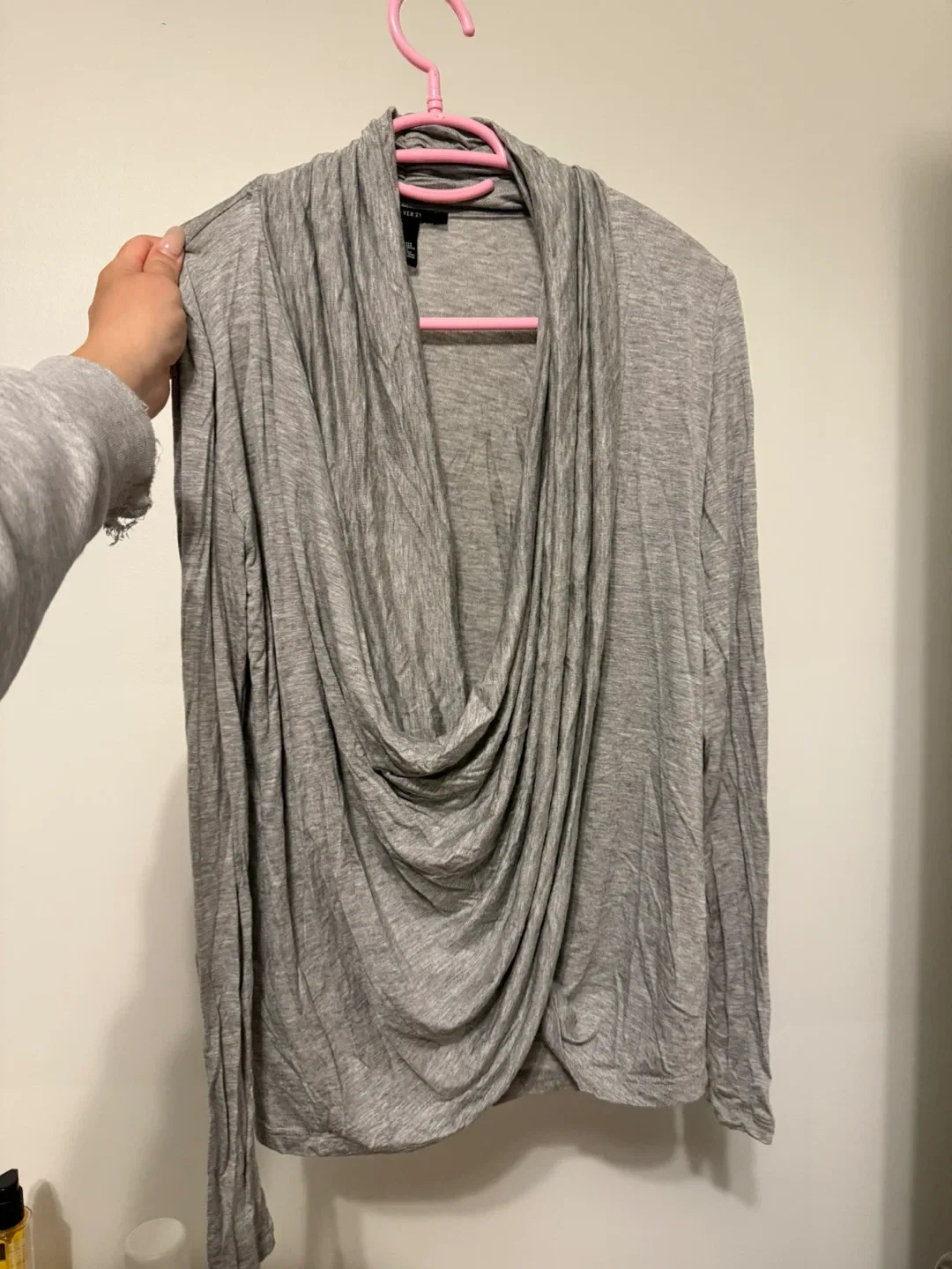 Forever 21 Grey Long Sleeve Top - Size S