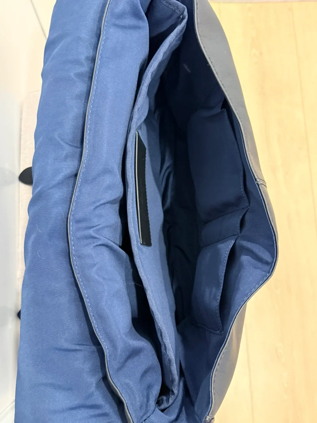 Cole Haan Black Leather Messenger Bag image indicator(5)