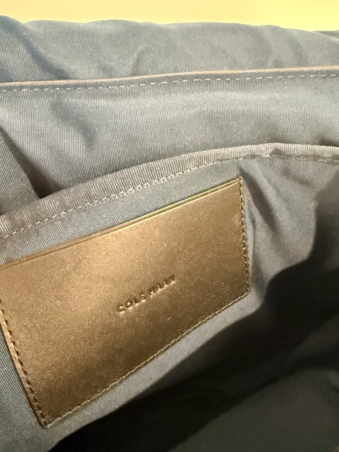 Cole Haan Black Leather Messenger Bag image indicator(3)