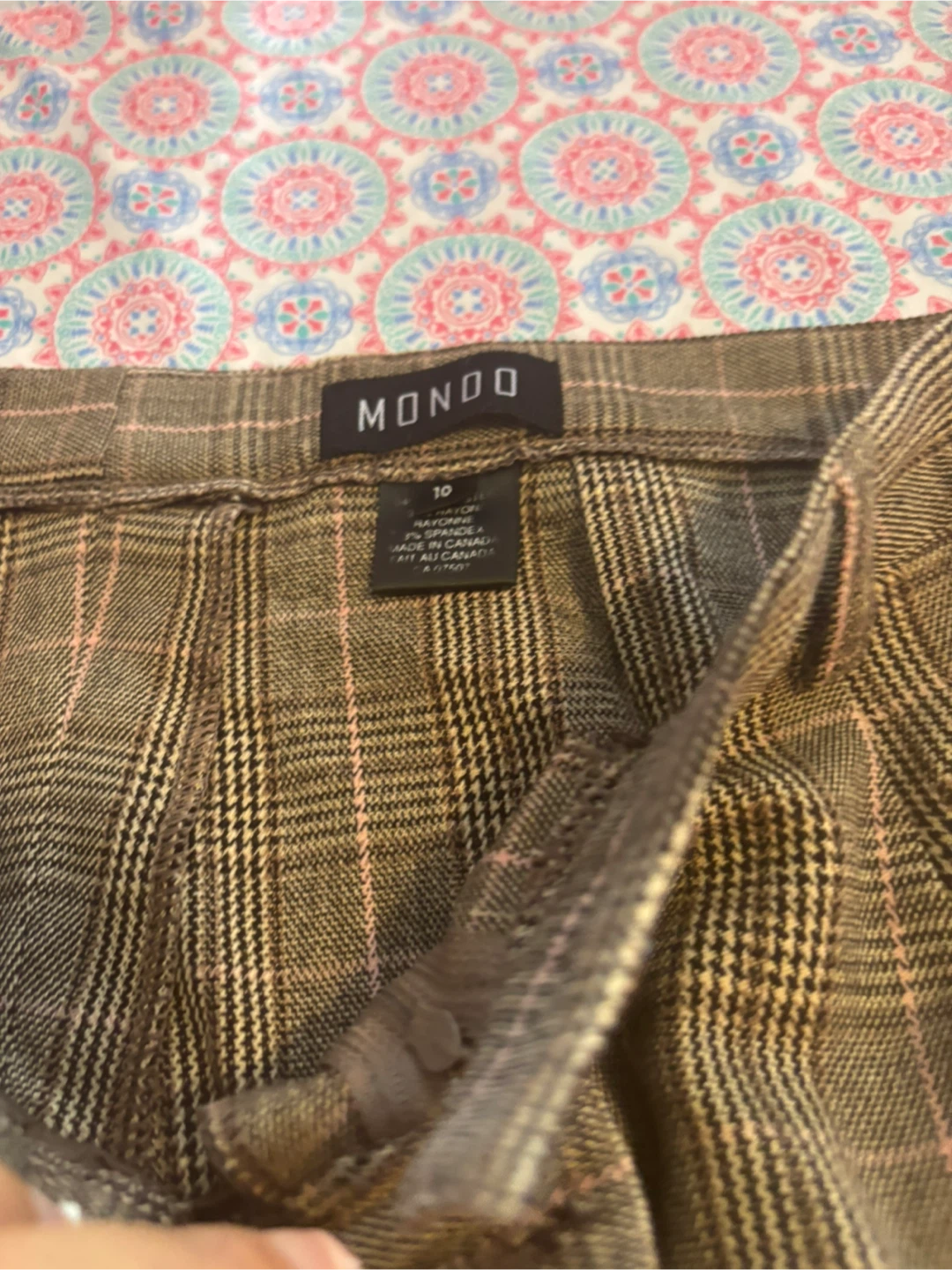 MONDO Plaid Pants - Size 10 - photo 2