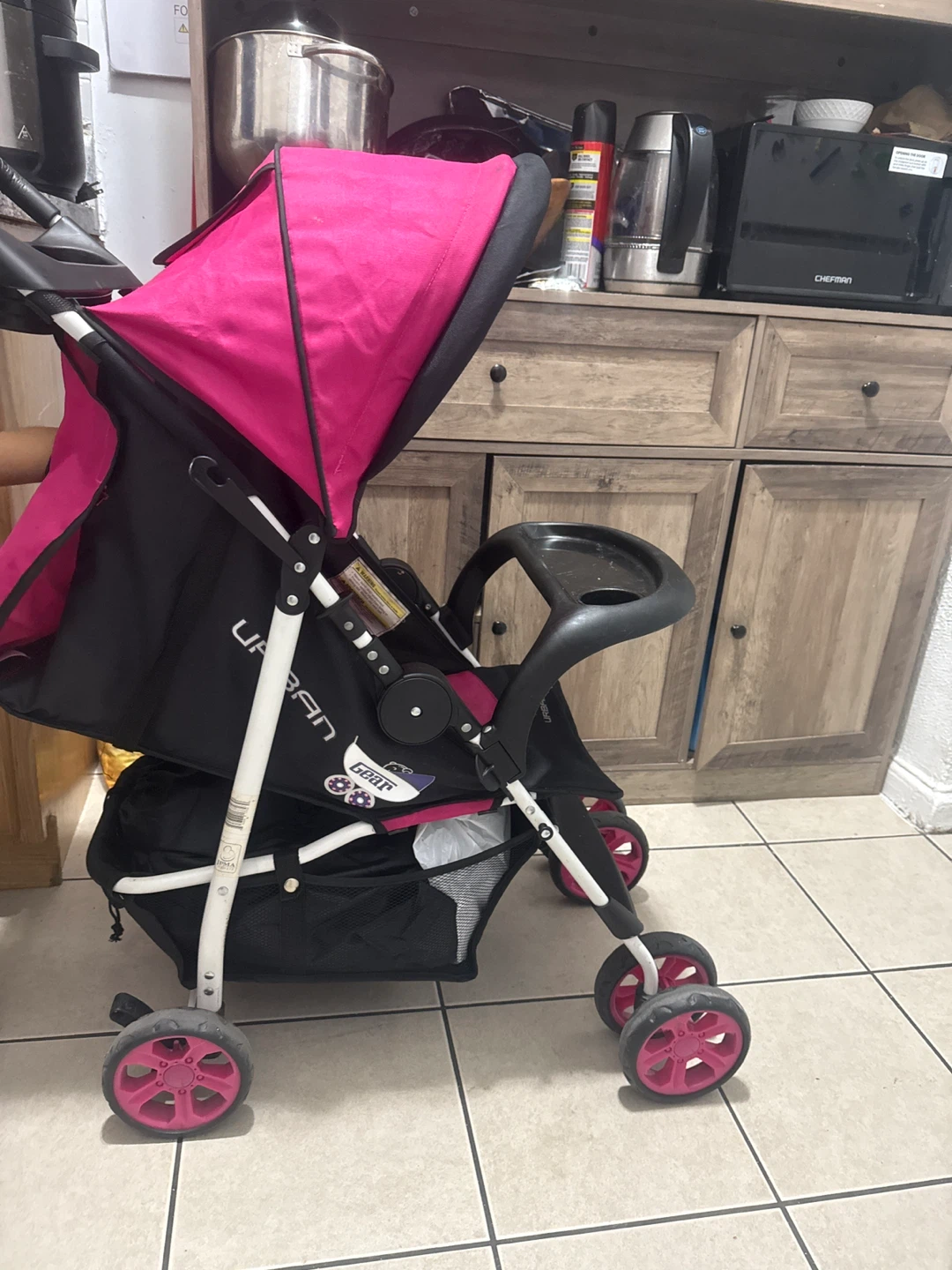 Urban Infant Pink & Black Stroller