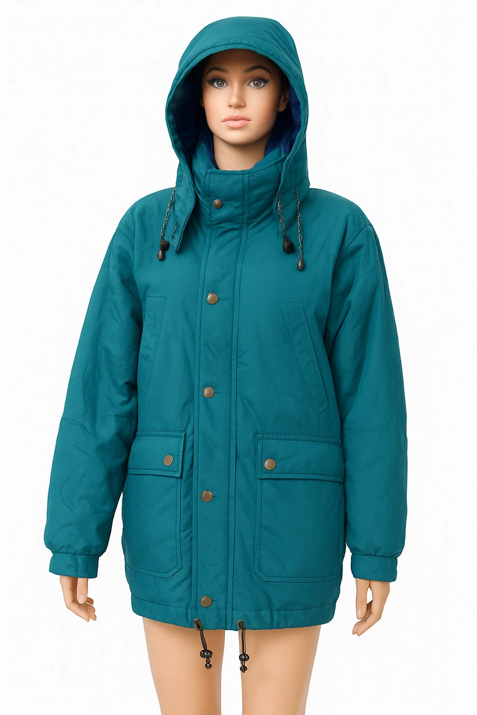 1980s Powderhorn Reversible Down Jacket – Large – Blue/Teal - photo 2