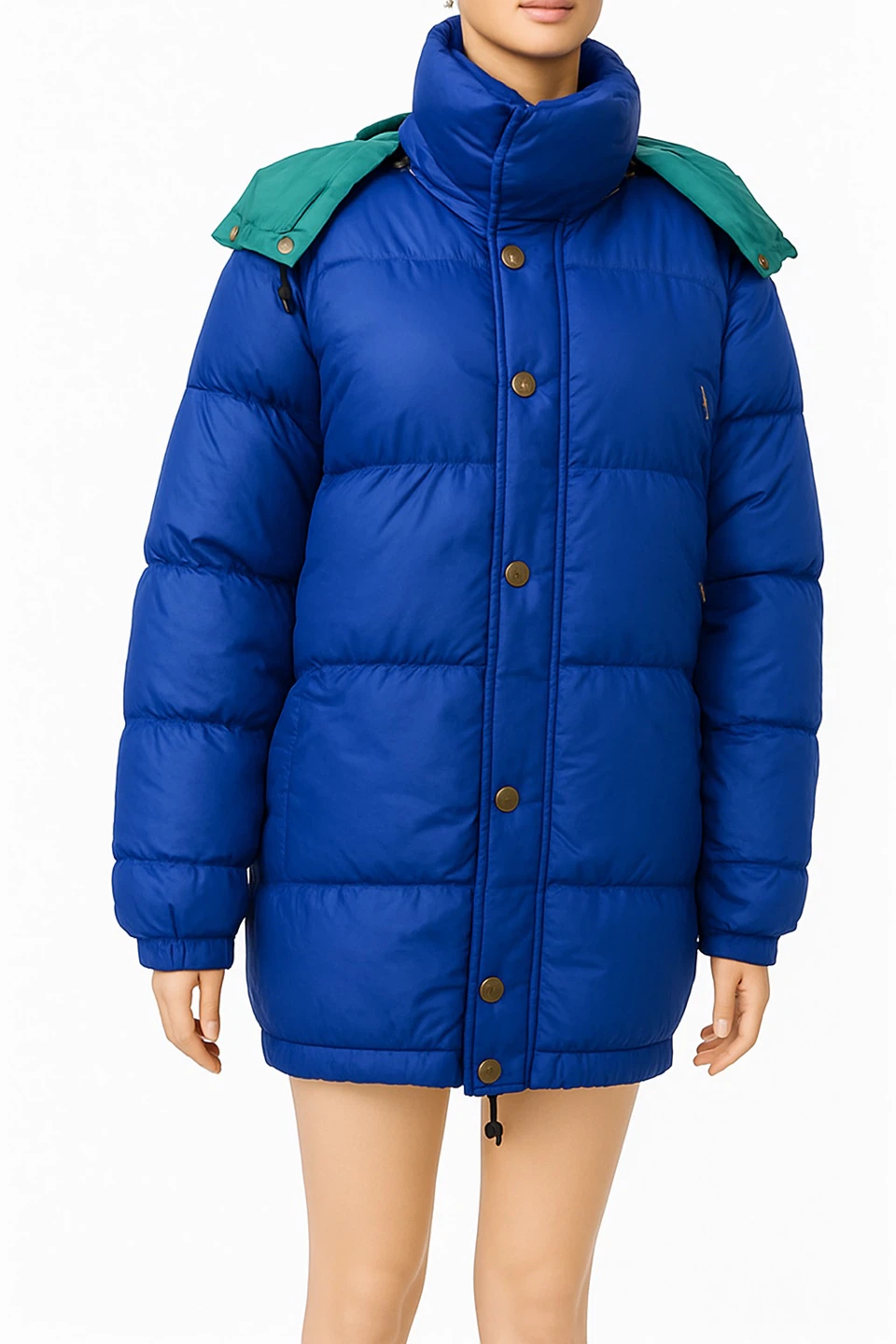 1980s Powderhorn Reversible Down Jacket – Large – Blue/Teal - photo 3
