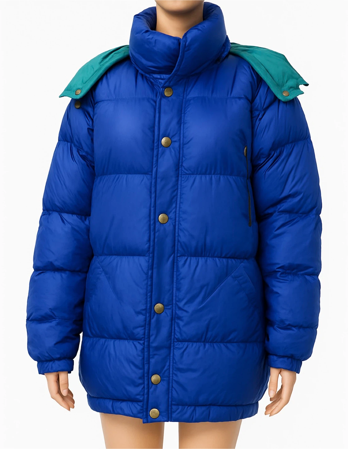1980s Powderhorn Reversible Down Jacket – Large – Blue/Teal
