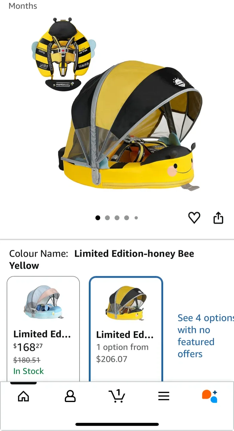 Mambobaby Swim Float - Honey Bee Yellow