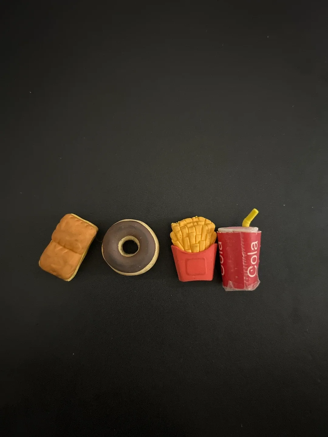 Yummy Erasers - Donut, Fries, Cola, Bread