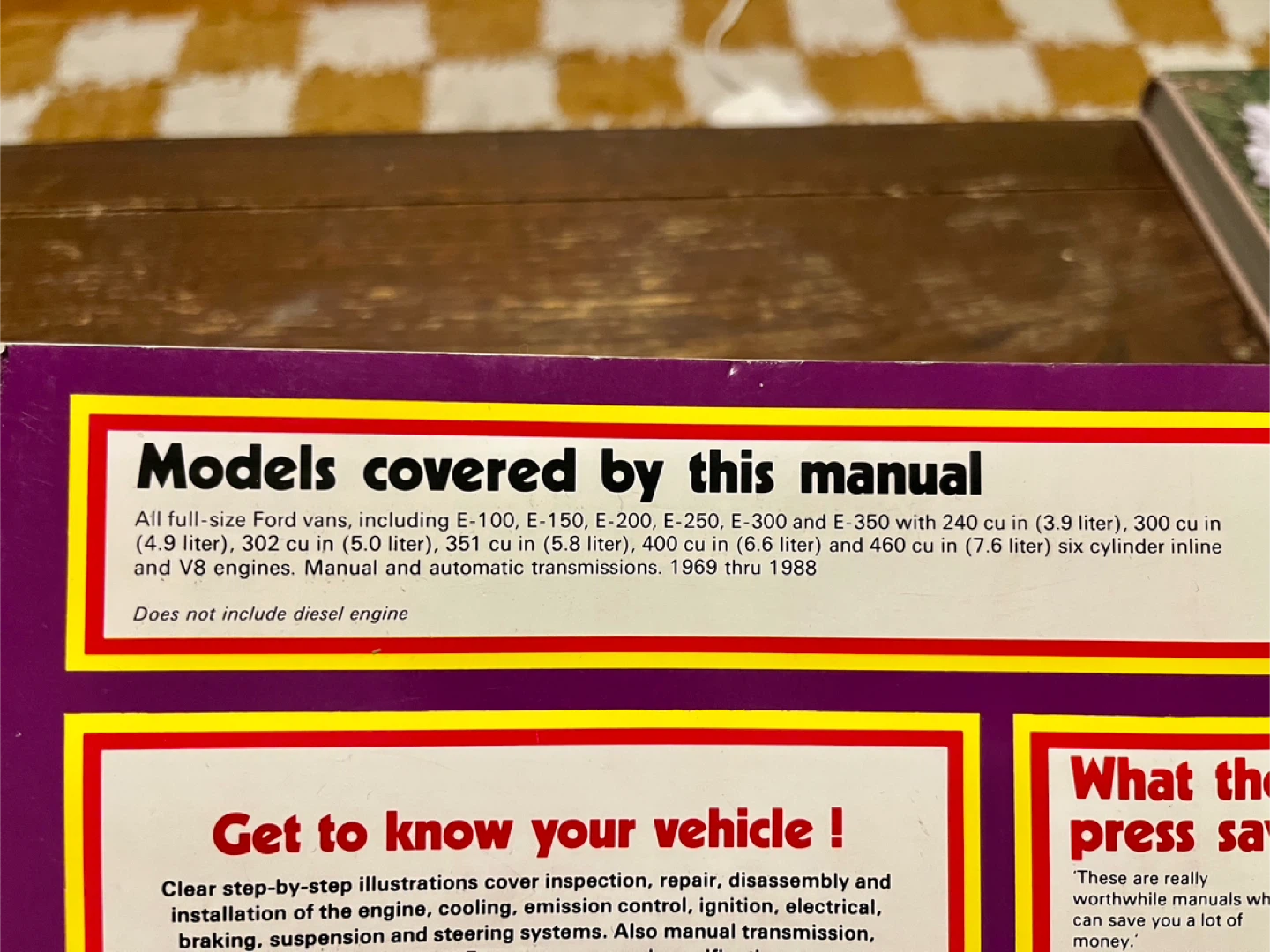 Ford Vans 69-88 Haynes Manual Full Size Vans - photo 3