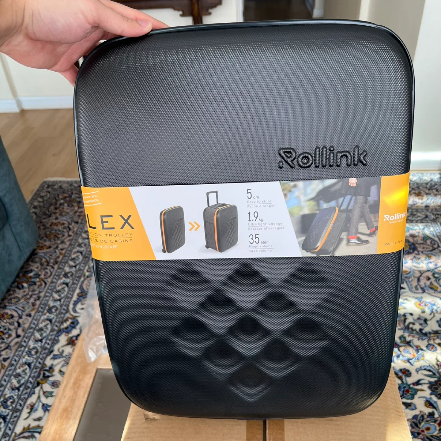 Foldable Carry-On Luggage – Collapses to 5cm – Mint Color