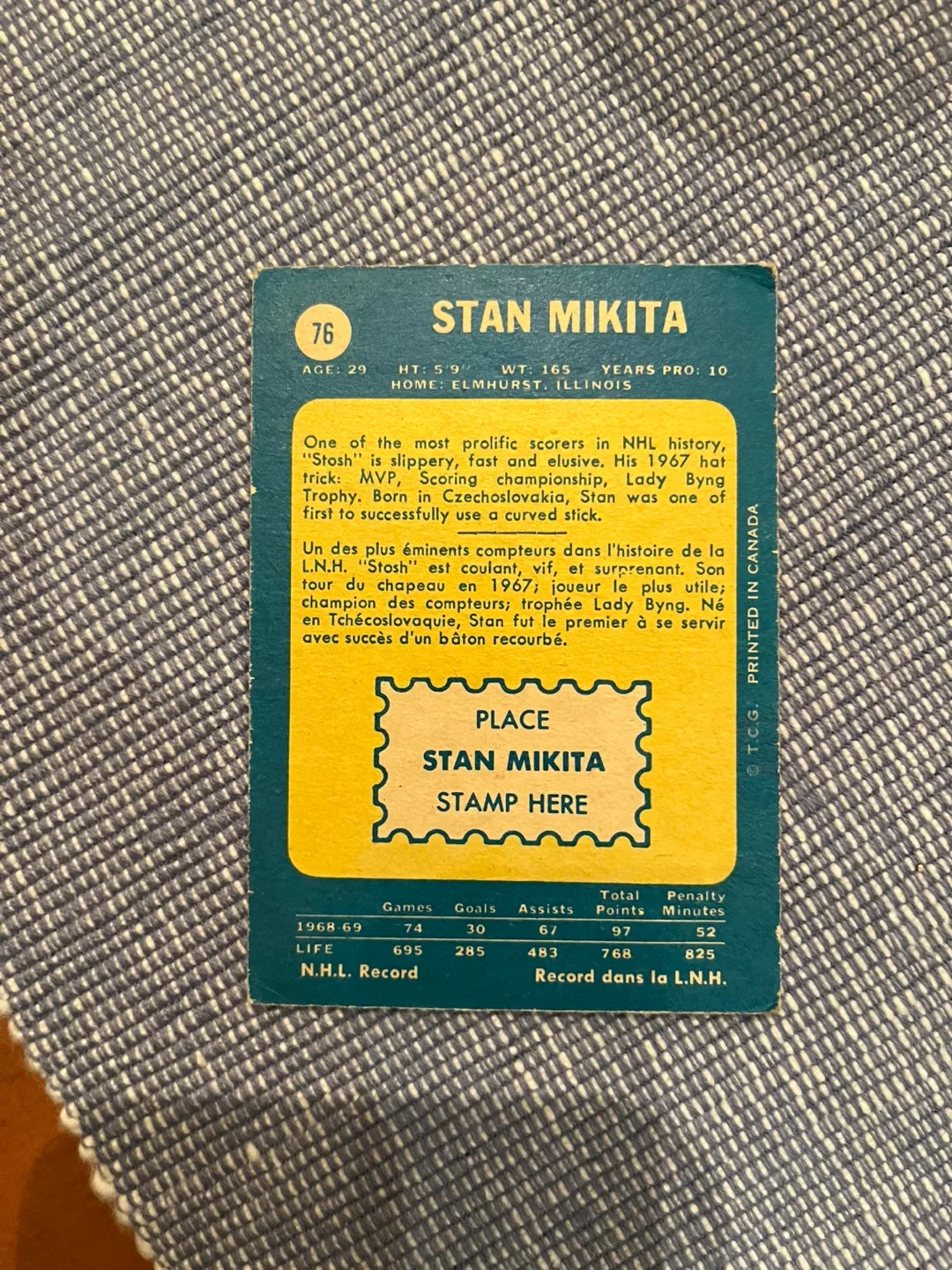 Stan Mikita 1969 O-Pee-Chee #76 image indicator(2)