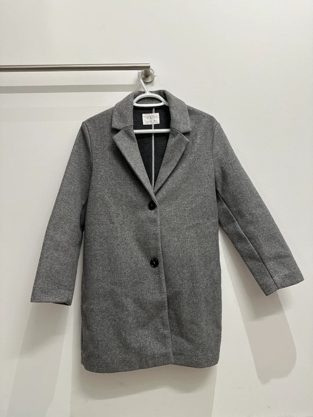 ZARA Gray Wool Blend Coat - Size 13-14