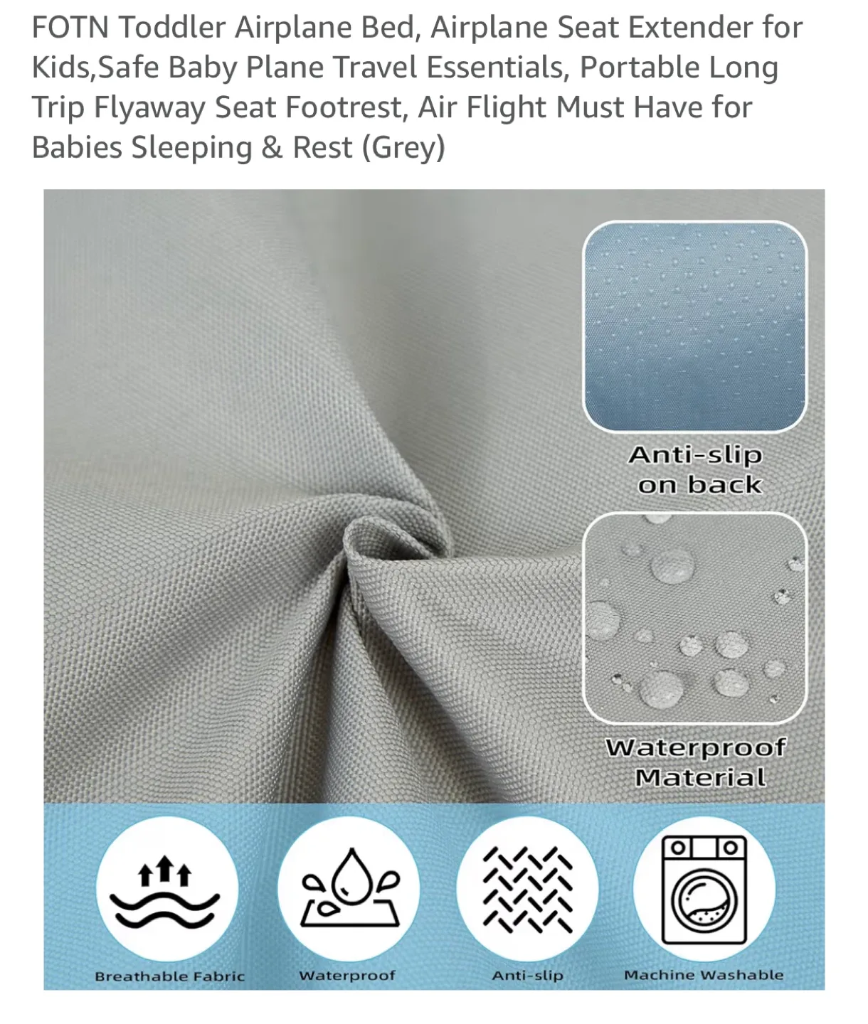 Toddler Airplane Bed Seat Extender - Grey image indicator(2)