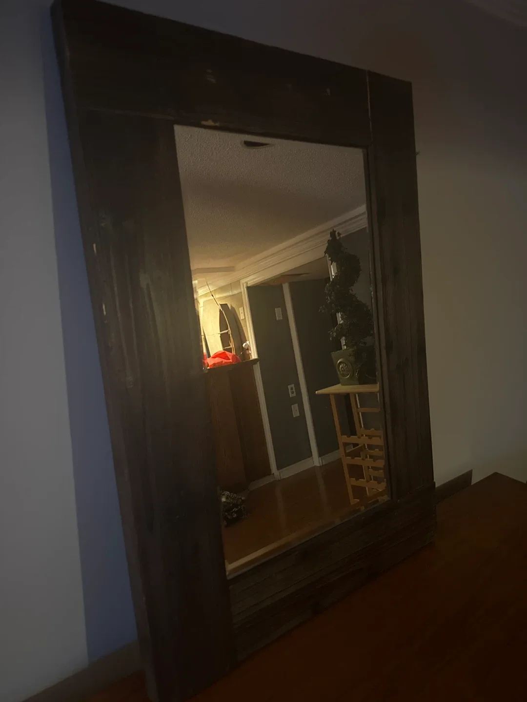 Rustic Wood Framed Mirror