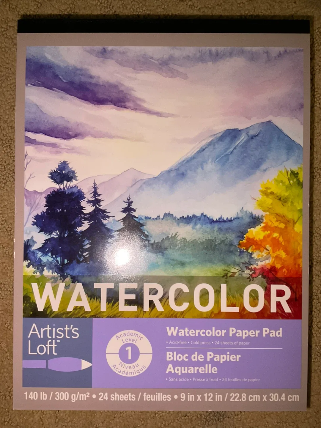 Artist's Loft Watercolor Paper Pad - 9x12 inches