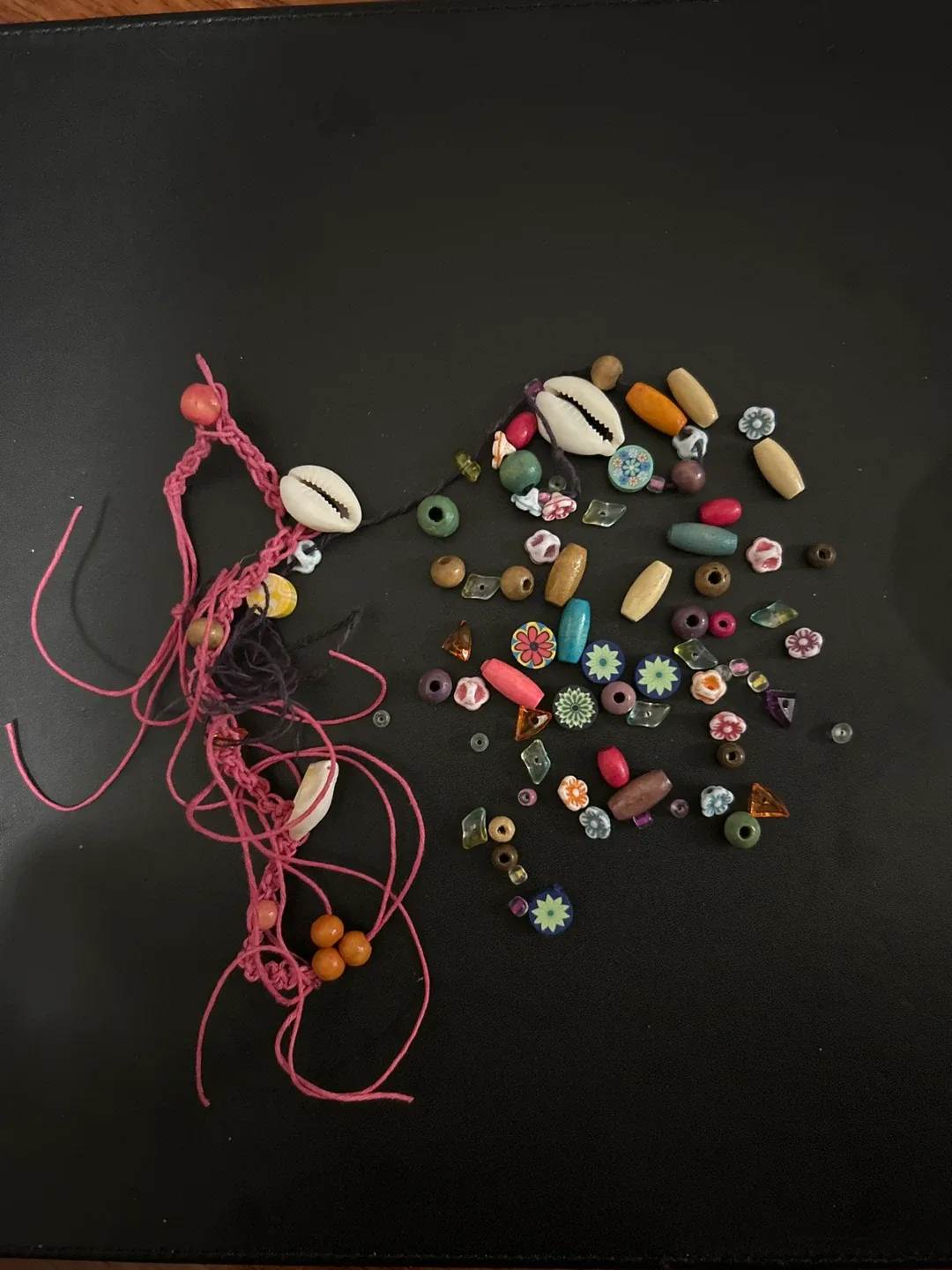 Assorted Beads & Cowrie Shells for Crafts