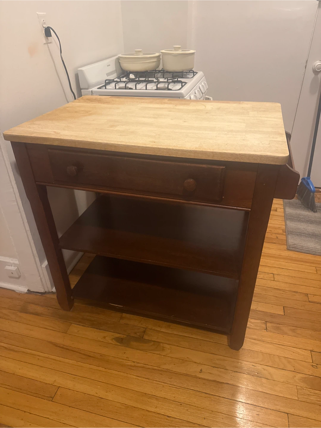 Wooden Kitchen Island Cart
