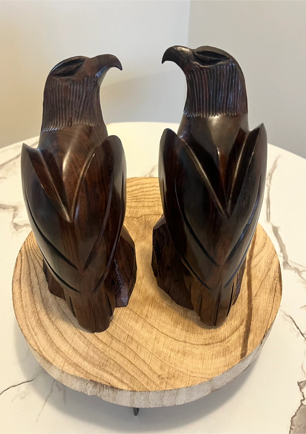 2 Wooden Eagle Carvings - photo 4