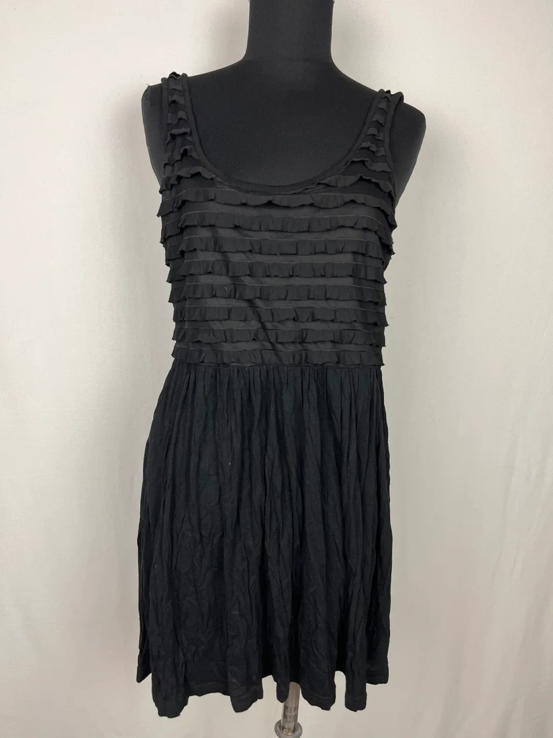 H&M Black Ruffle Dress - Size 8