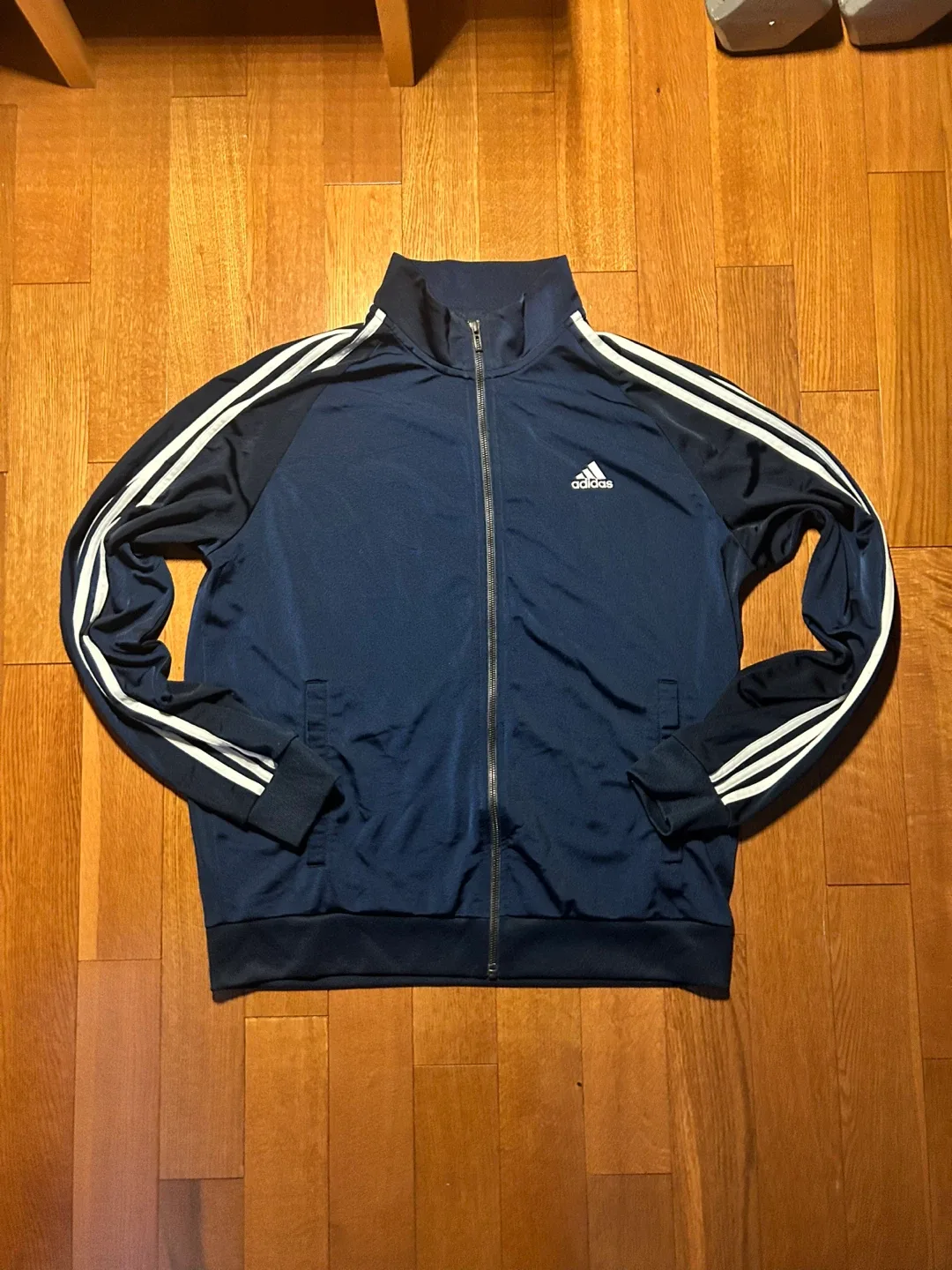 Adidas Navy Blue Track Jacket - Size L