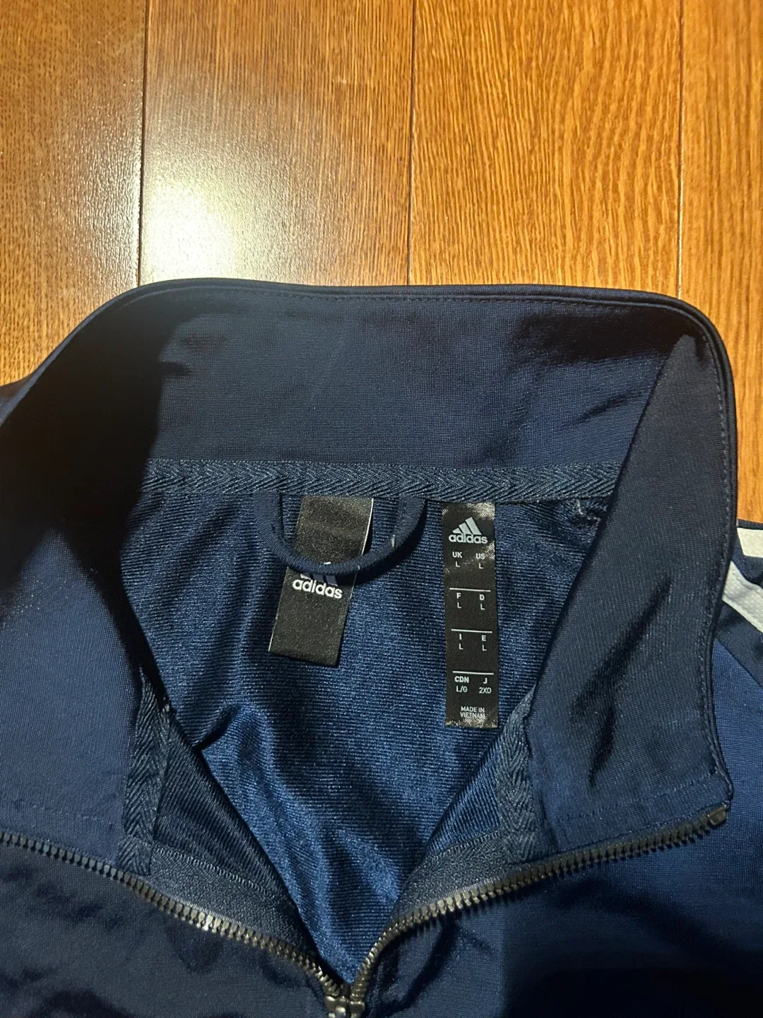 Adidas Navy Blue Track Jacket - Size L image indicator(3)