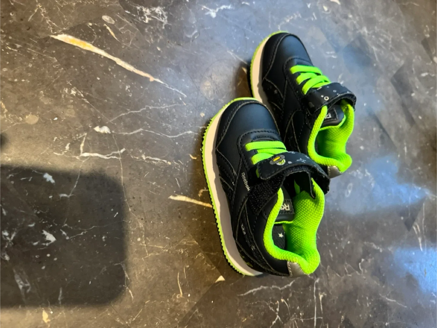 Reebok Black/Neon Green Toddler Shoes