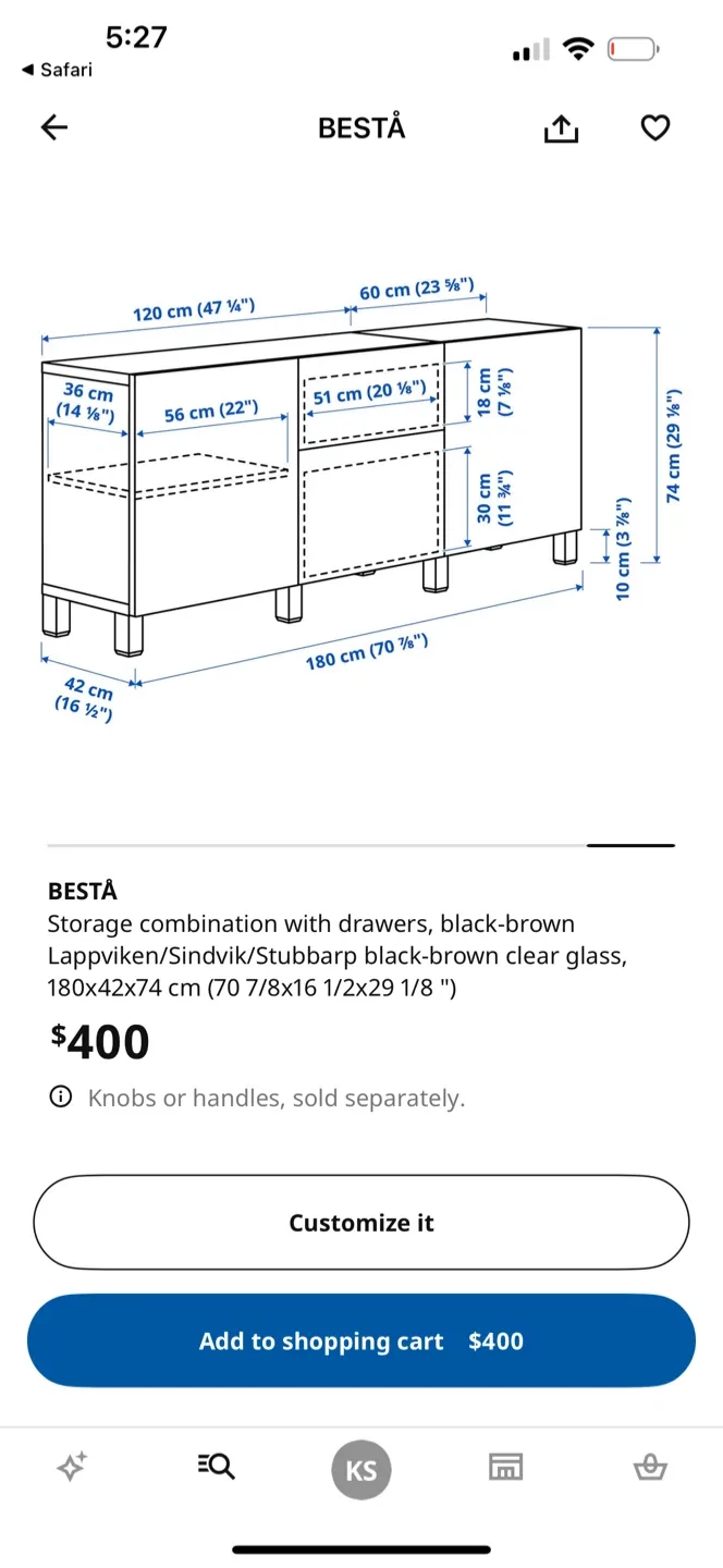IKEA BESTA Storage Combination with Doors image indicator(2)