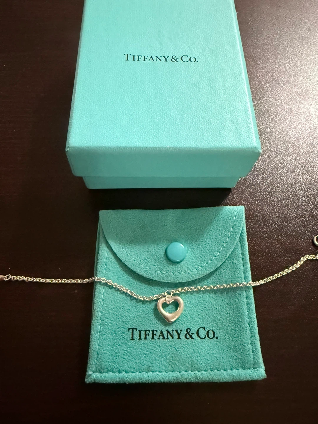 Tiffany & Co. Silver Heart Charm Bracelet