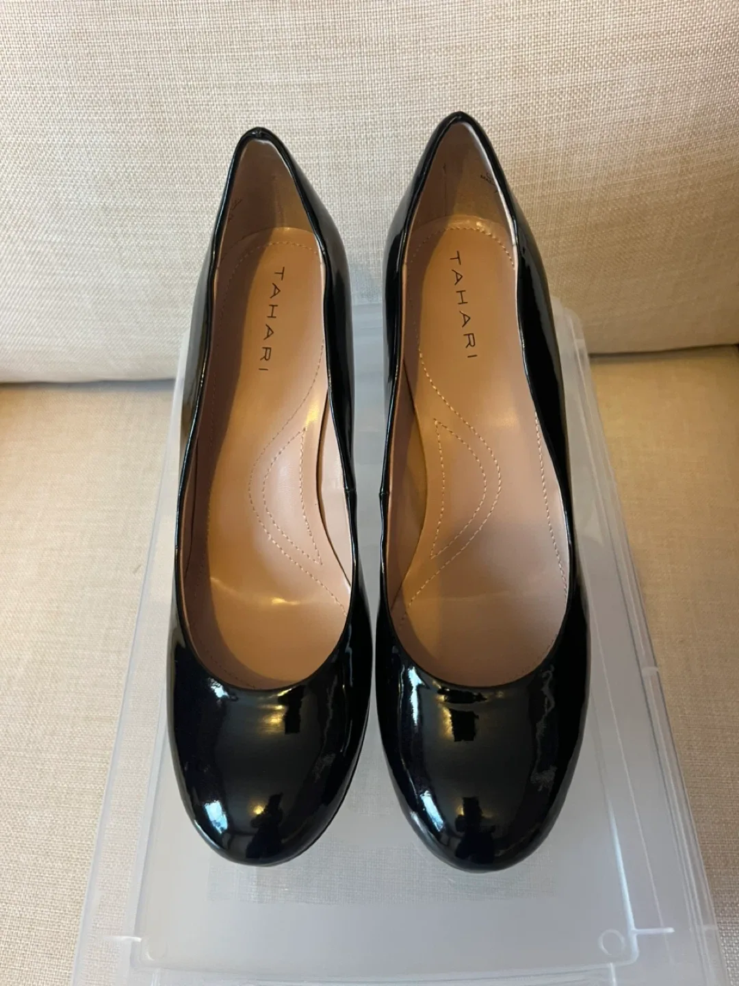 Tahari Black Patent Leather Heels