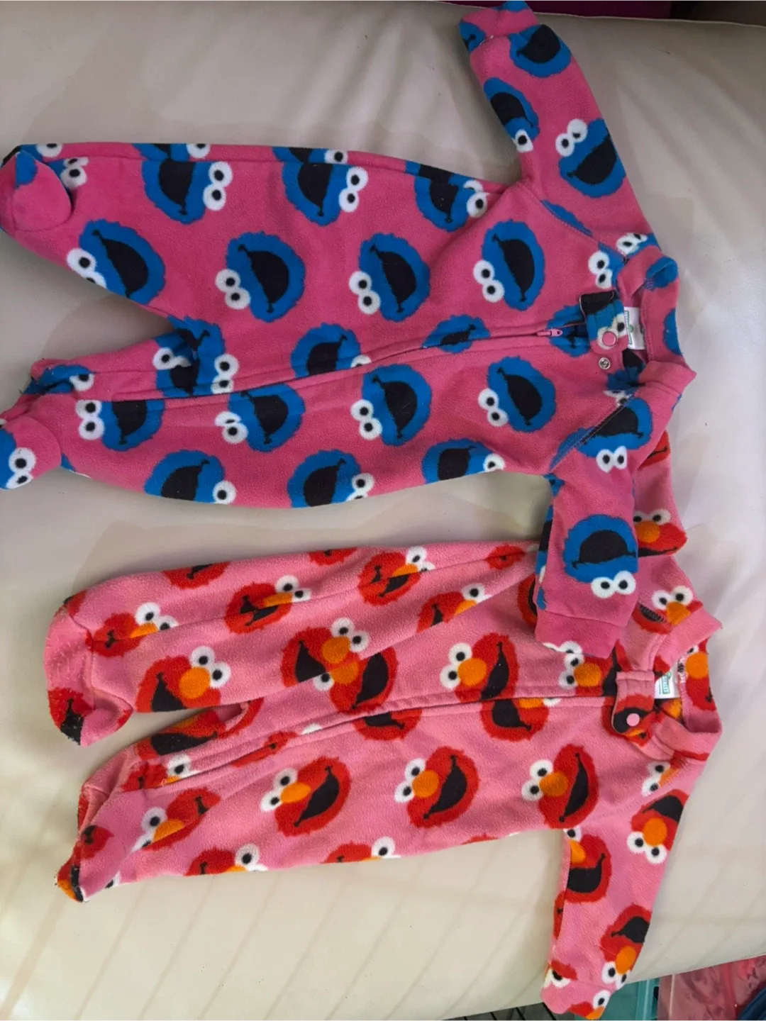 Sesame Street 1M Fleece Sleepers $15 for both 10lbs