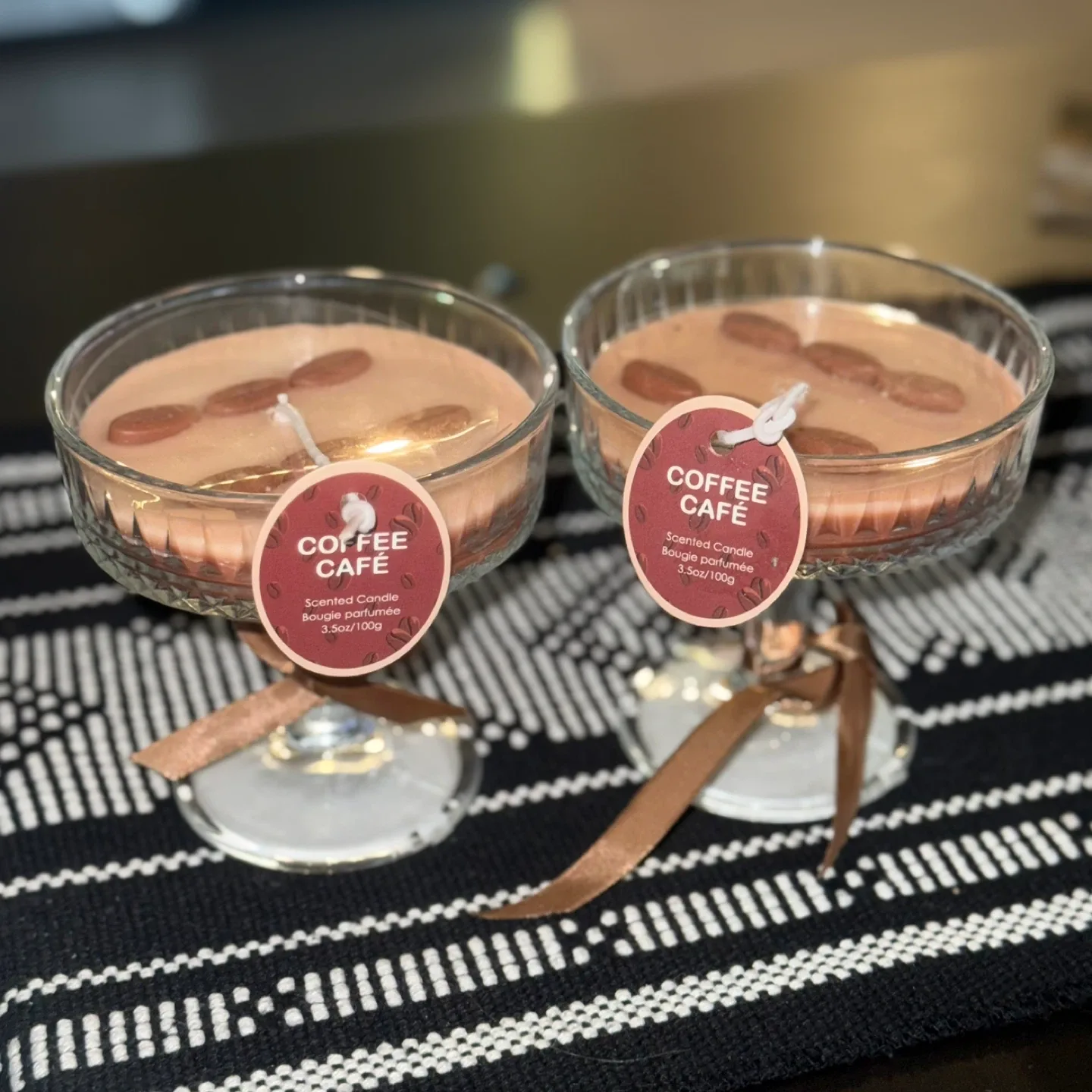 Cozy Coffee Cafe Scented Candles - Set of 2!