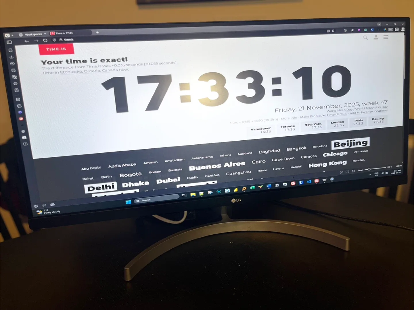 LG 29” Ultrawide Monitor