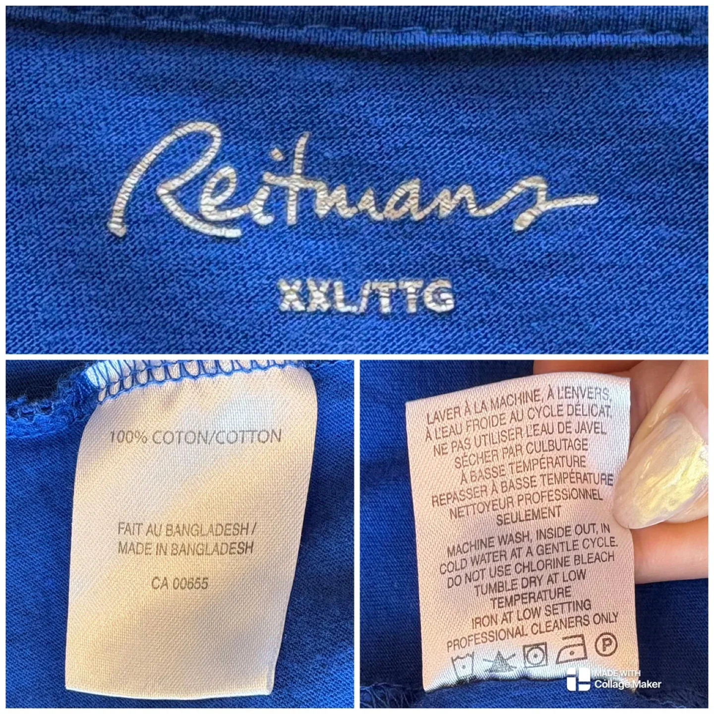 Reitmans Life Begins After Coffee Blue V Neck PJ Top Size XXL image indicator(7)