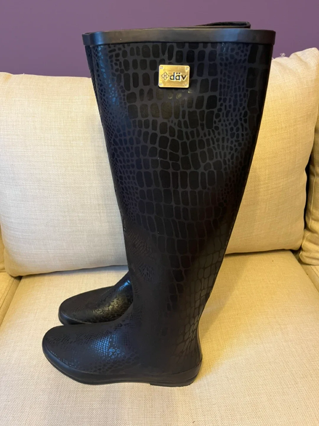 däv Black Rain Boots - Size 6 image indicator(2)