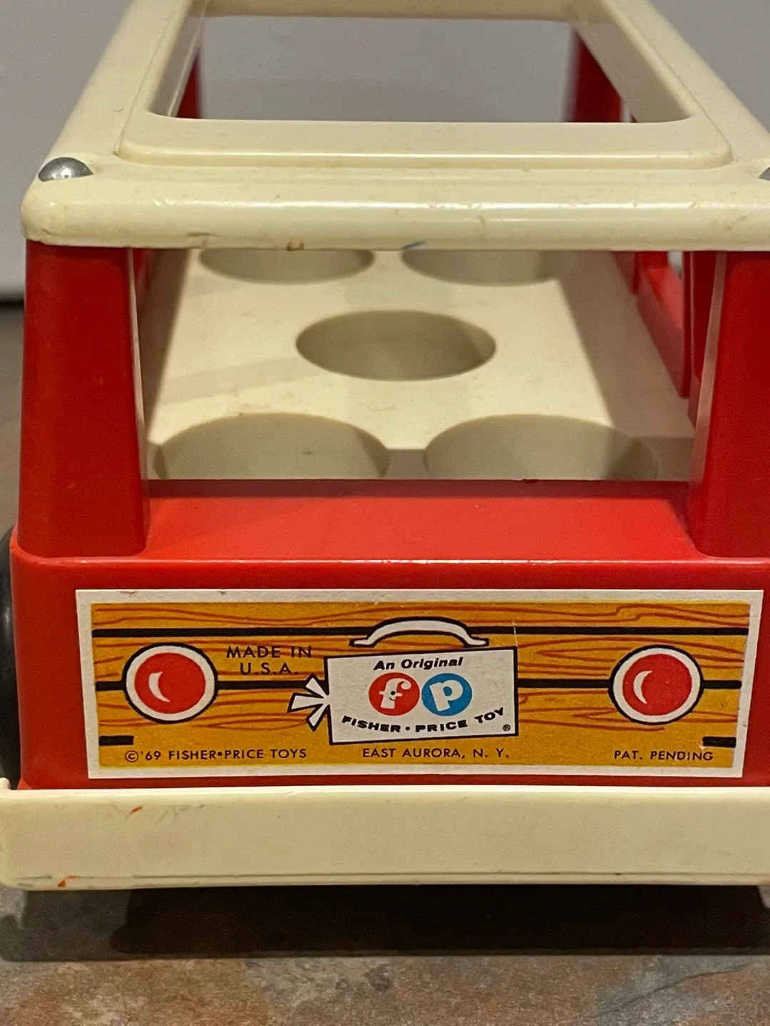 Vintage Fisher Price Mini-Bus Toy image indicator(5)